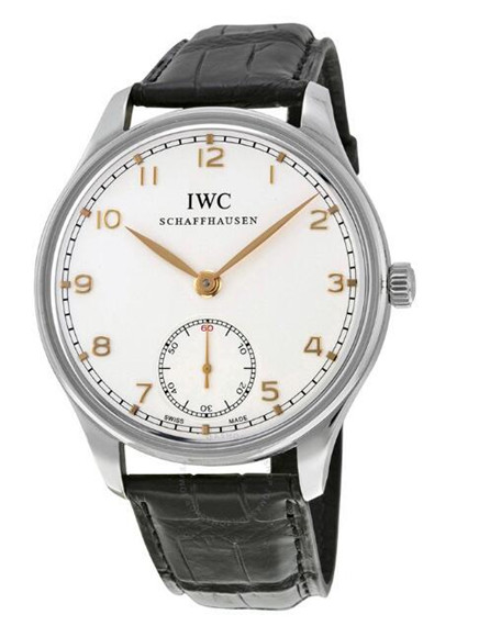IWC Portuguese Ręcznie Nakręcana Biała Tarcza Szwajcarski Replik Zegarka IW545408