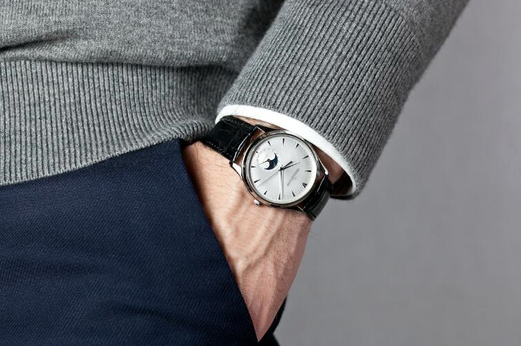 Jaeger-LeCoultre Master Q1368420 Dokładny Replika Zegarka Z Fazą Księżyca